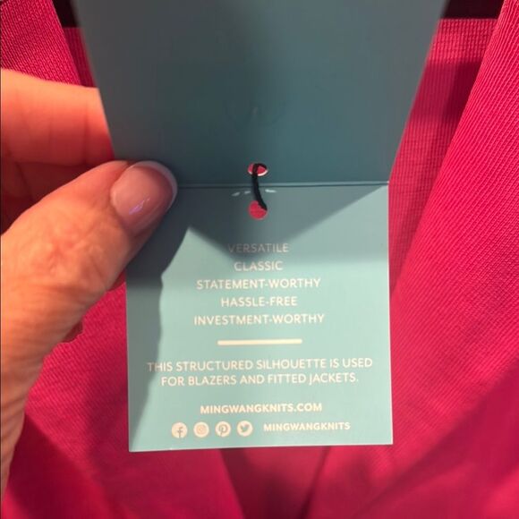 Ming Wang Pink Blazer button front size small - Picture 5 of 10